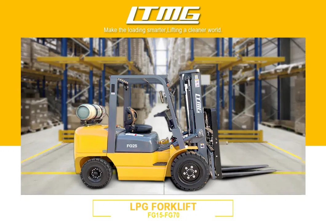 Ltmg Mini EPA Engine 2 Ton 2.5 Ton 3 Ton 3.5ton Double Fuel GLP Propane Gas LPG Gasoline Forklift with Cushion Tire